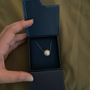 Mabe Pearl Necklace 10k White Gold EUC